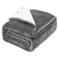 Couverture lestée grise, face sherpa