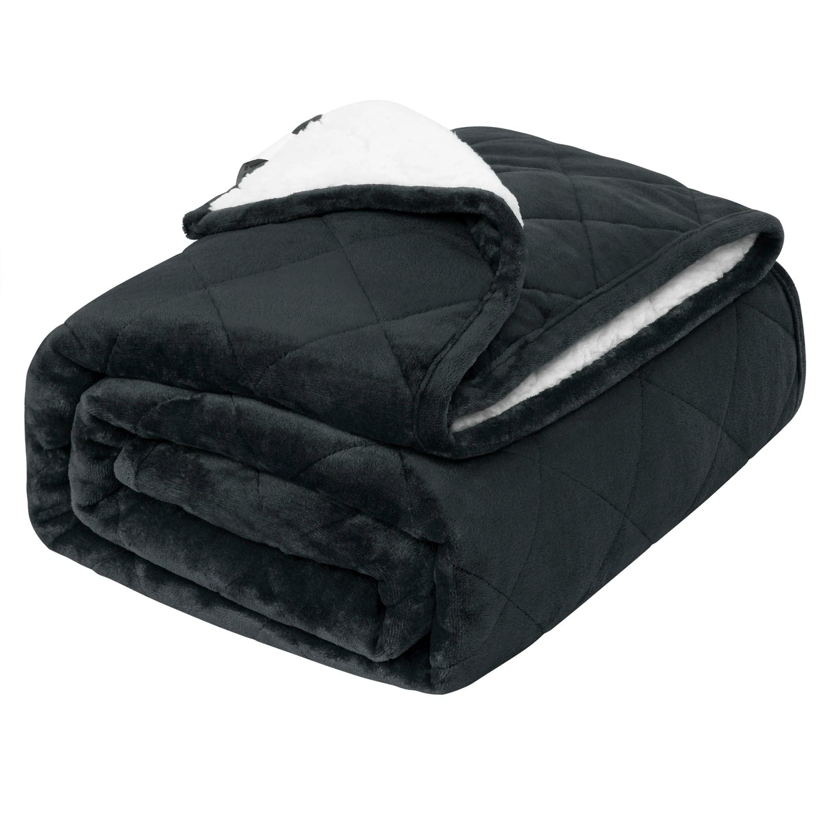 Couverture lestée anthracite, face sherpa