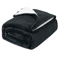 Couverture lestée anthracite, face sherpa