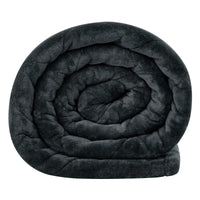 Couverture lestée anthracite roulée